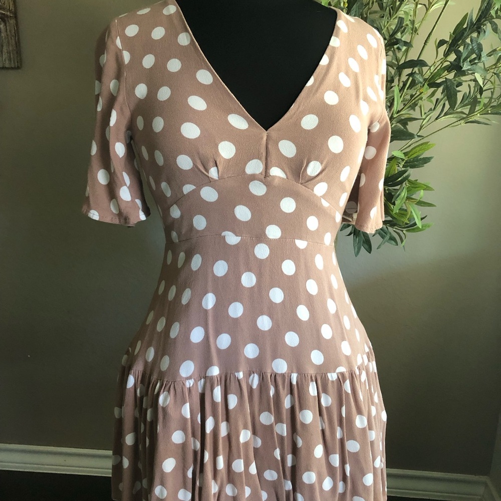 Polka Dot V-Neck Dress